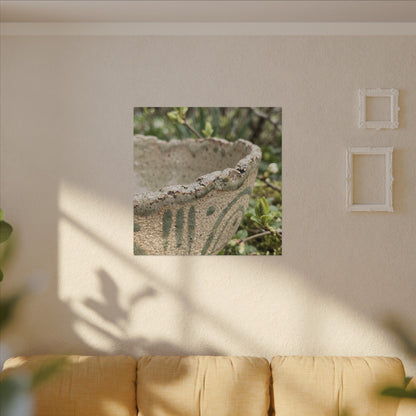 Elegant Ceramic Bowl Canvas Art - Japanese Pattern Japandi