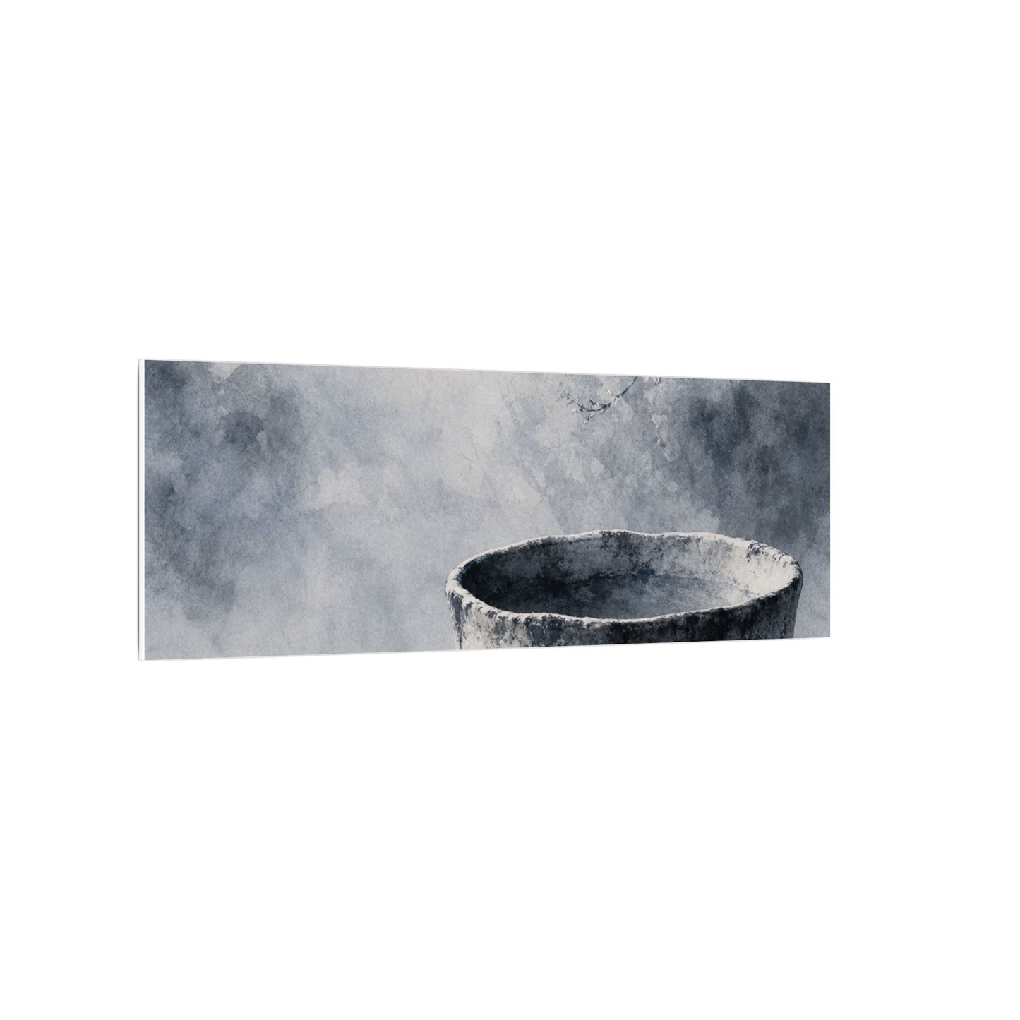 Seijaku Ceramic Bowl Canvas Art - Zen Sumi E