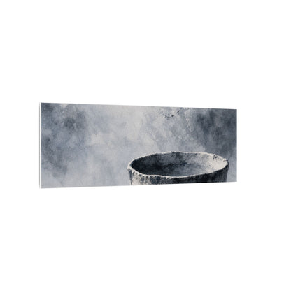 Seijaku Ceramic Bowl Canvas Art - Zen Sumi E