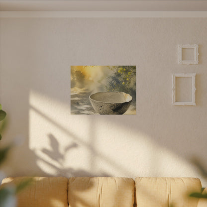 Cozy Ceramic Bowl Canvas Art - Watercolor Japandi