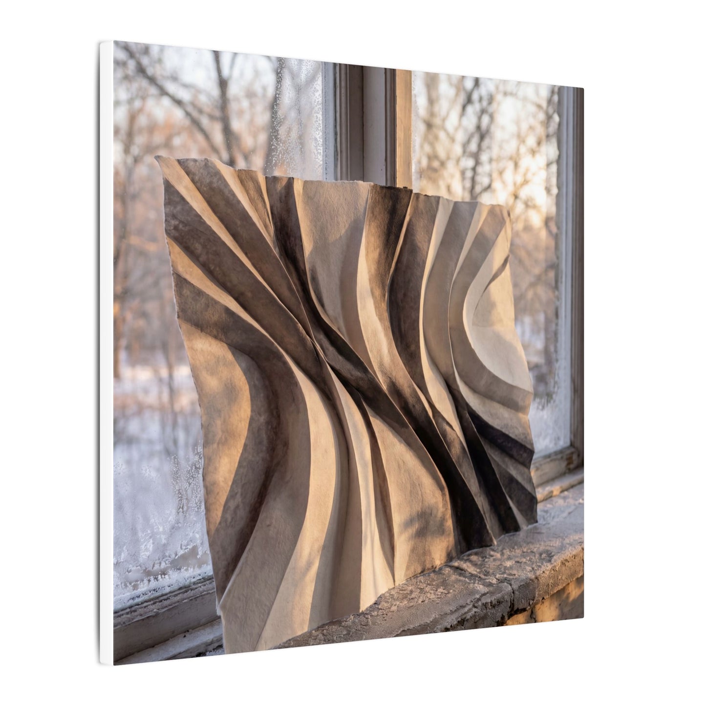 Mono No Aware Paper Fold Canvas Art - Japandi Minimal Line