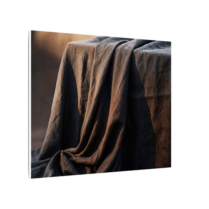Silk Drape Canvas Art | Winter Dark Japandi Shadow Zen Art