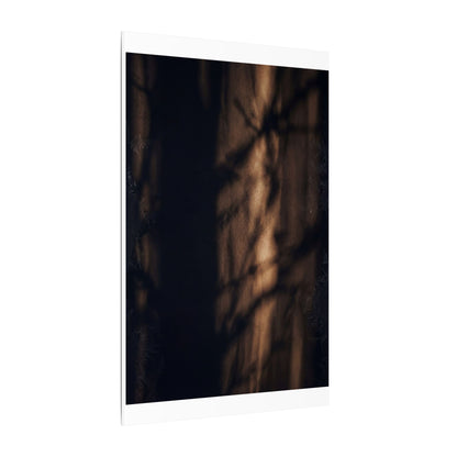 Winter Shadow Play Moody Minimal Canvas Art | Luxurious Decor