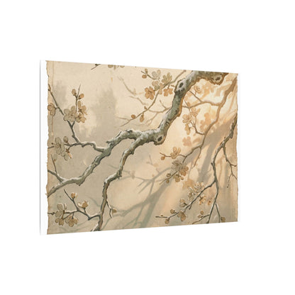 Cherry Blossom Canvas Art | Winter Japandi Japanese Pattern Art