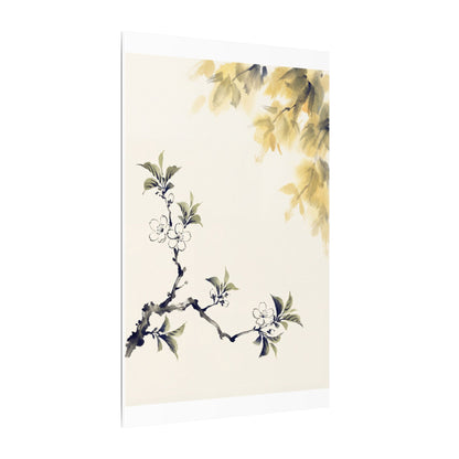 Kanso Cherry Blossom Canvas Art - Zen Sumi E