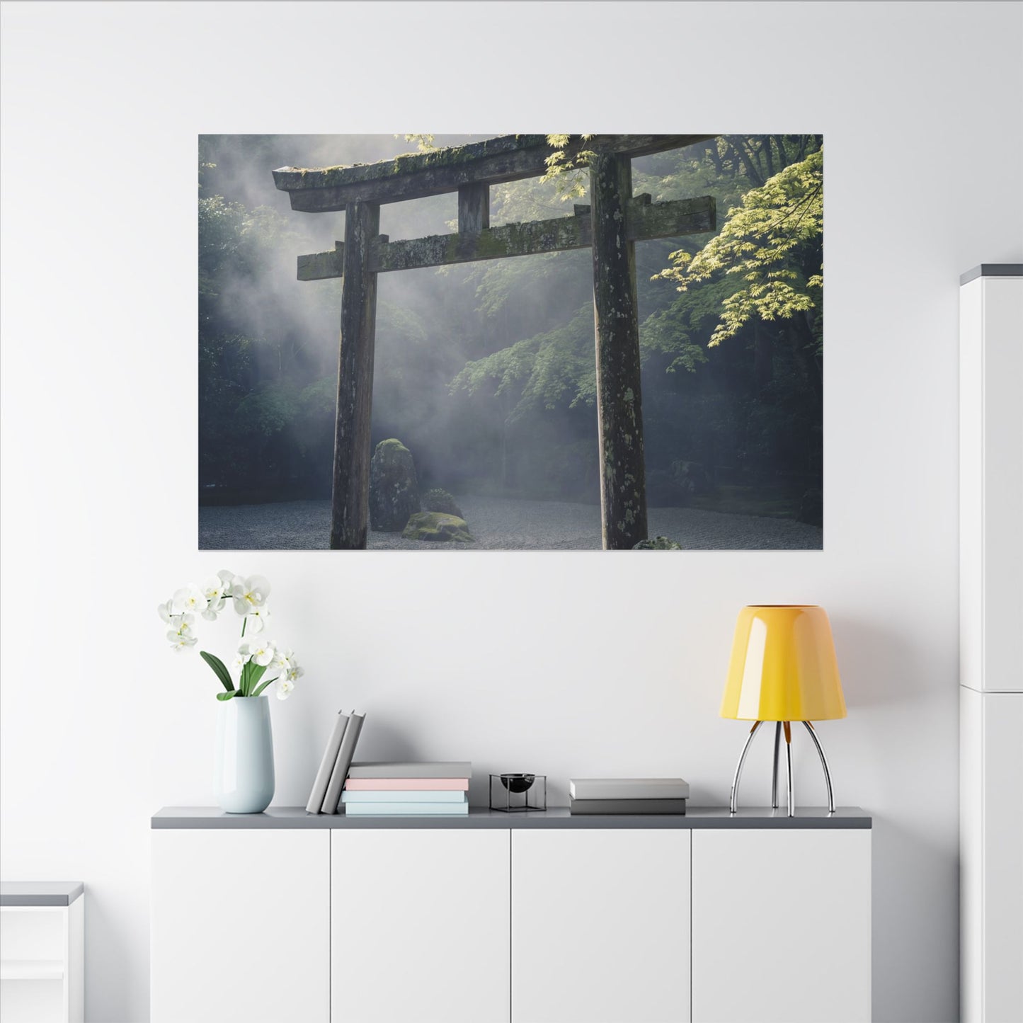 Torii Gate Canvas Art | Spring Zen Karesansui Art