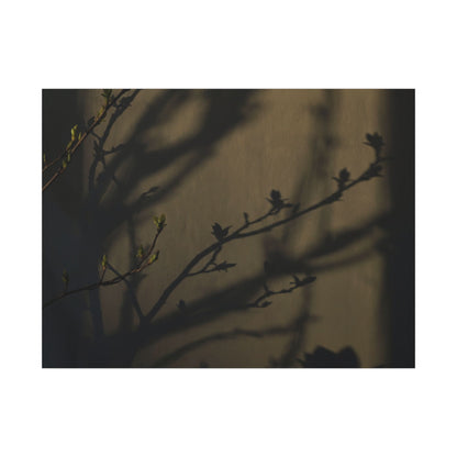 Seijaku Shadow Play Canvas Art - Dark Japandi Charcoal Ink
