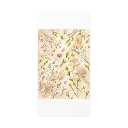 Spring Dried Flowers Watercolor Canvas Art | Earthy Decor