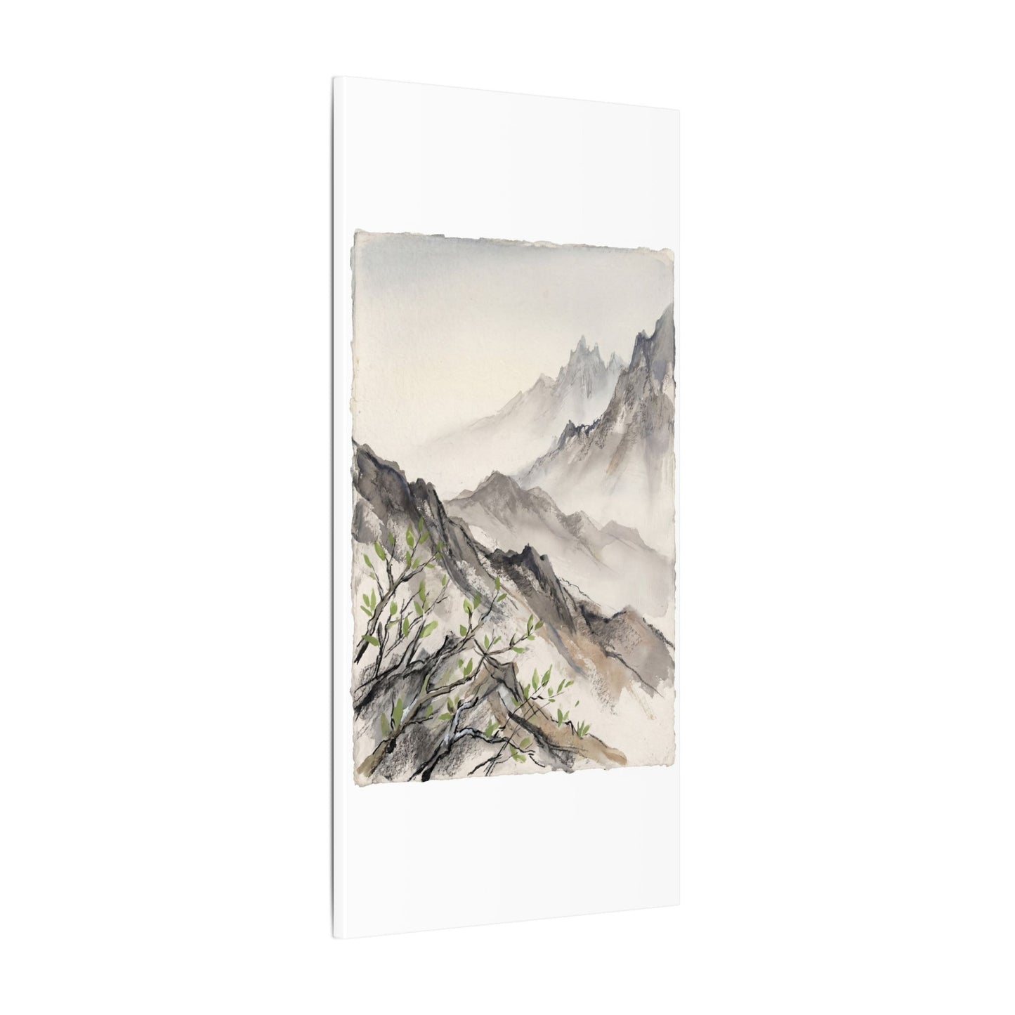 Spring Mountain Mist Texture Canvas Art | Warm Decor