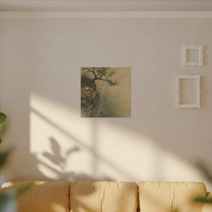 Spring Pine Tree Minimal Line Canvas Art | Earthy Decor