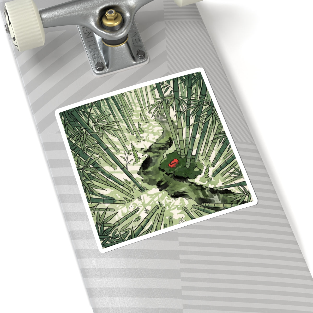 Bamboo Grove Sticker | Spring Zen Ukiyo E Inspired Art