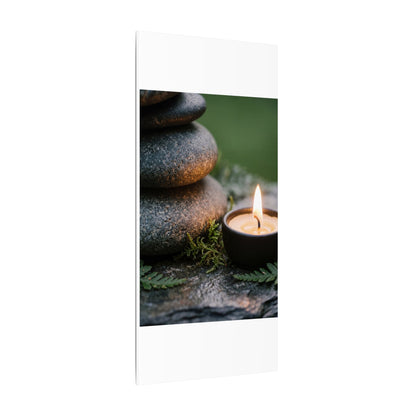 Warm River Stones Canvas Art - Japanese Pattern Japandi