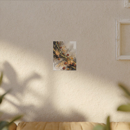 Cracked Earth Autumn Canvas Art | Japandi Warm Design