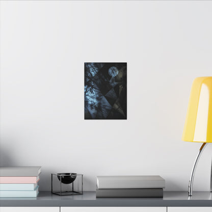Shadow Play Winter Canvas Art | Dark Japandi Luxurious Design