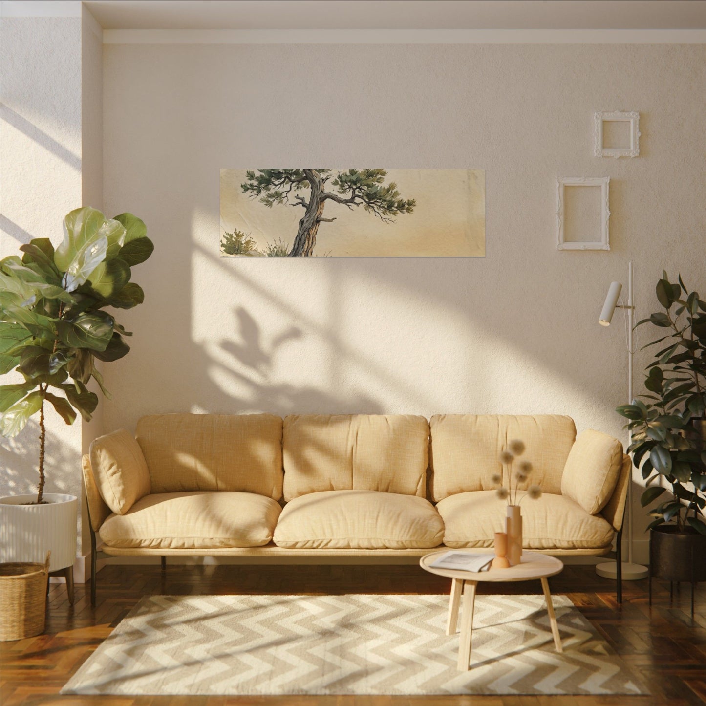 Pine Tree Canvas Art | Summer Japandi Texture Art