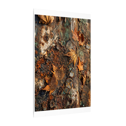 Rust Patina Canvas Art | Autumn Japandi Texture Art