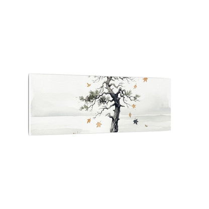 Japandi Pine Tree in Overcast | Watercolor Canvas Art