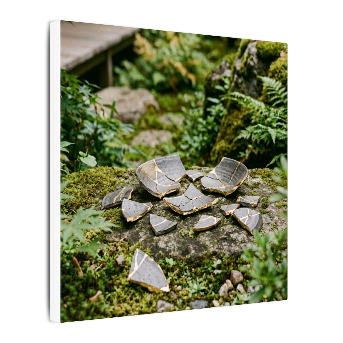 Summer Broken Pottery Gold Repair Canvas Art | Resilient Decor