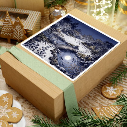 Torii Gate Sticker | Winter Zen Enso Art