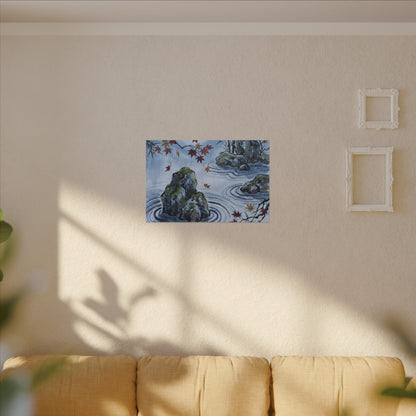 Rock Garden Autumn Canvas Art | Zen Tranquil Design