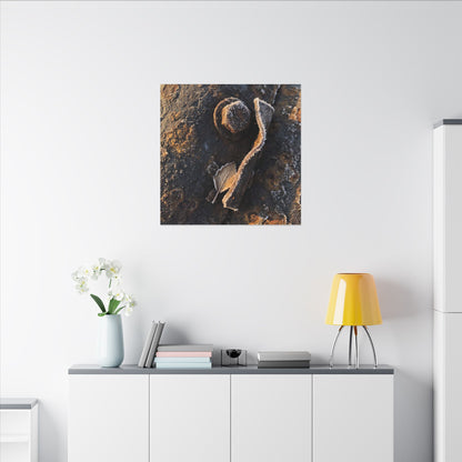 Moody Rust Patina Canvas Art - Moody Minimal Dark Japandi