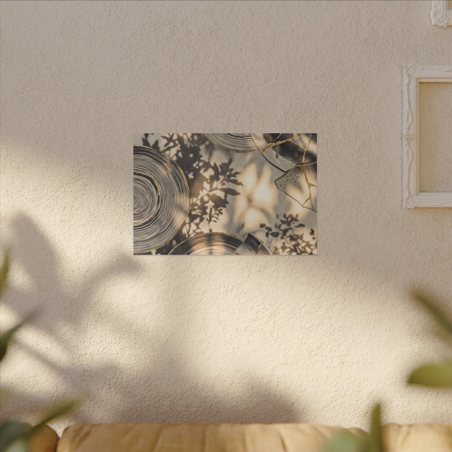 Healing Water Ripple Canvas Art - Gold Vein Kintsugi