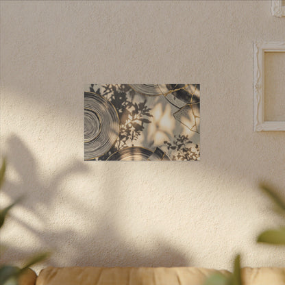Healing Water Ripple Canvas Art - Gold Vein Kintsugi
