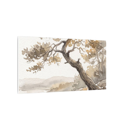 Pine Tree Watercolor Canvas Art | Elegant Japandi Art