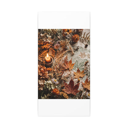 Candlelight Dried Flowers Canvas Art - Japandi Seijaku