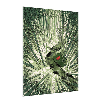 Peaceful Bamboo Grove Canvas Art - Ukiyo E Inspired Zen