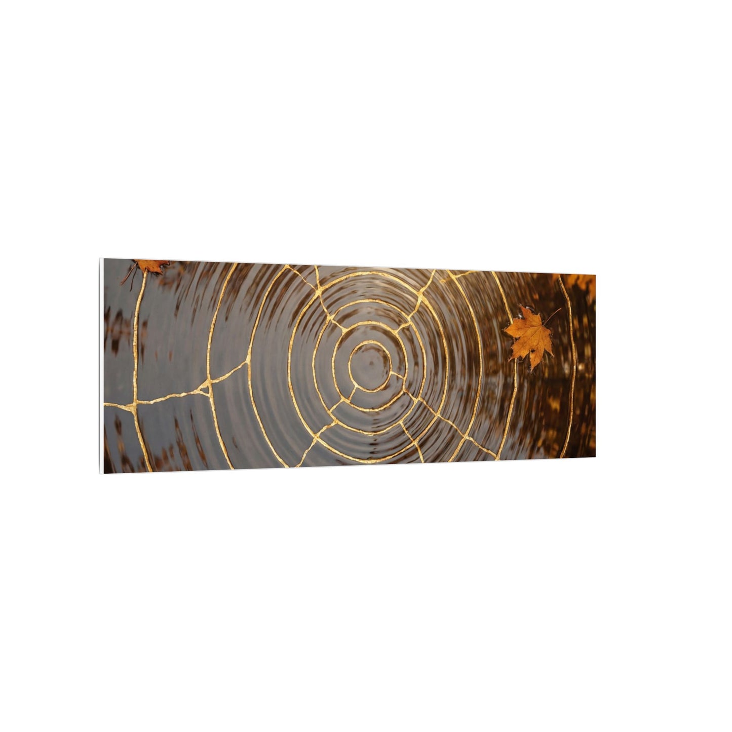 Artful Water Ripple Canvas Art - Gold Vein Kintsugi