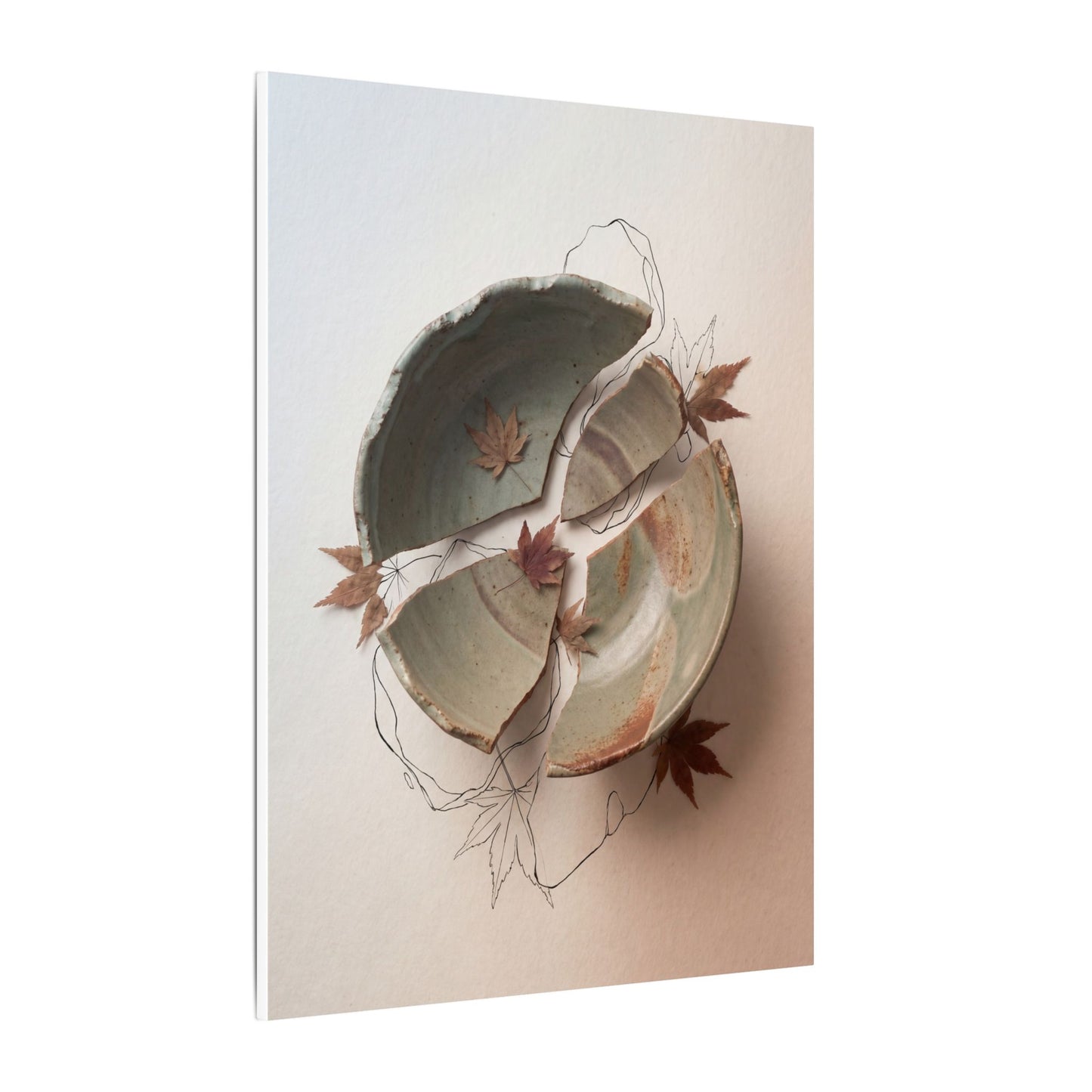 Dawn Ceramic Bowl Canvas Art - Japandi Fukinsei