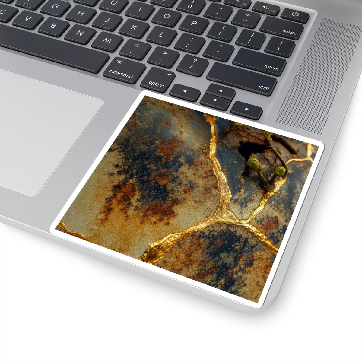 Resilient Rust Patina Sticker - Crackle Gold Kintsugi