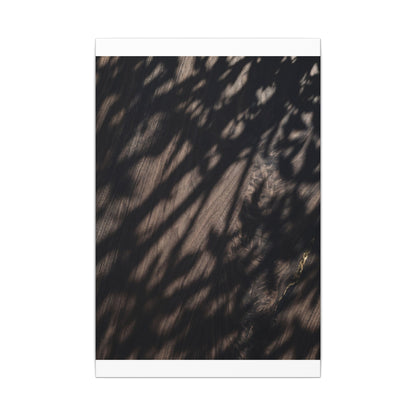 Shadow Play Summer Canvas Art | Dark Japandi Moody Design