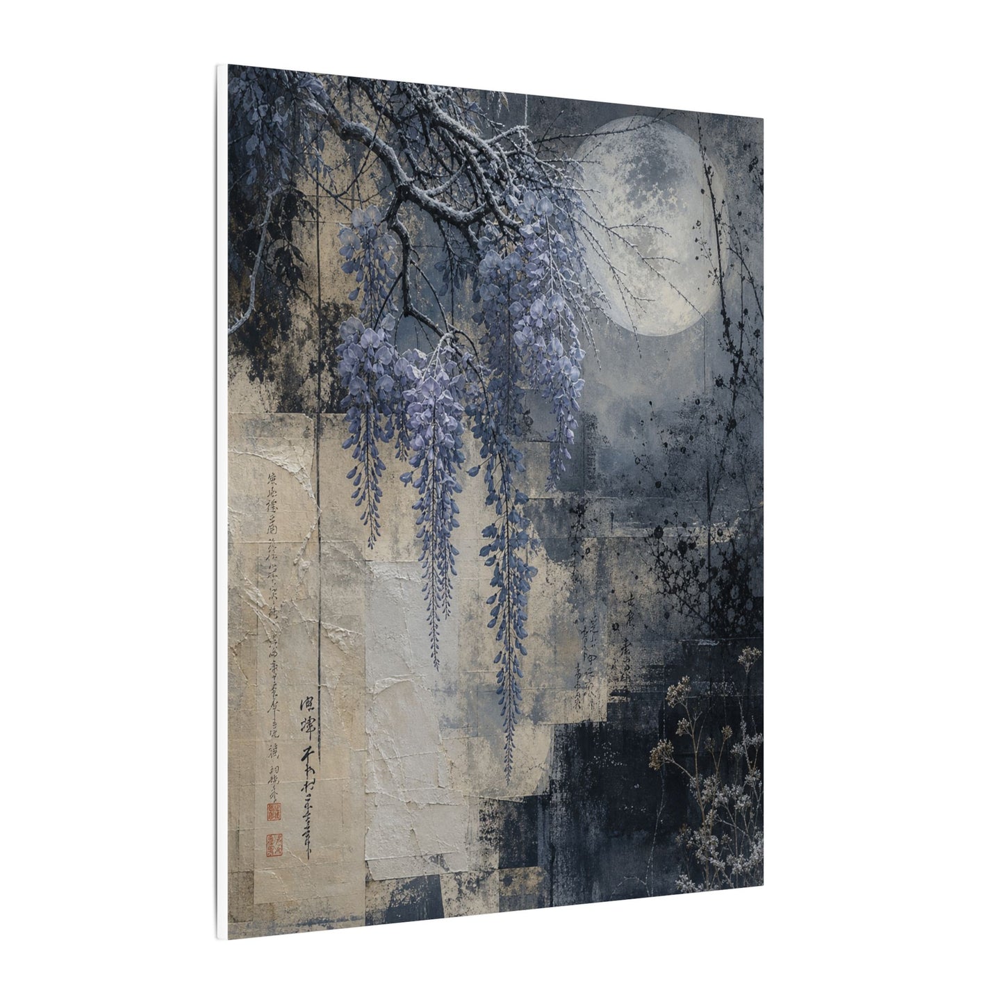 Winter Wisteria Texture Canvas Art | Elegant Decor