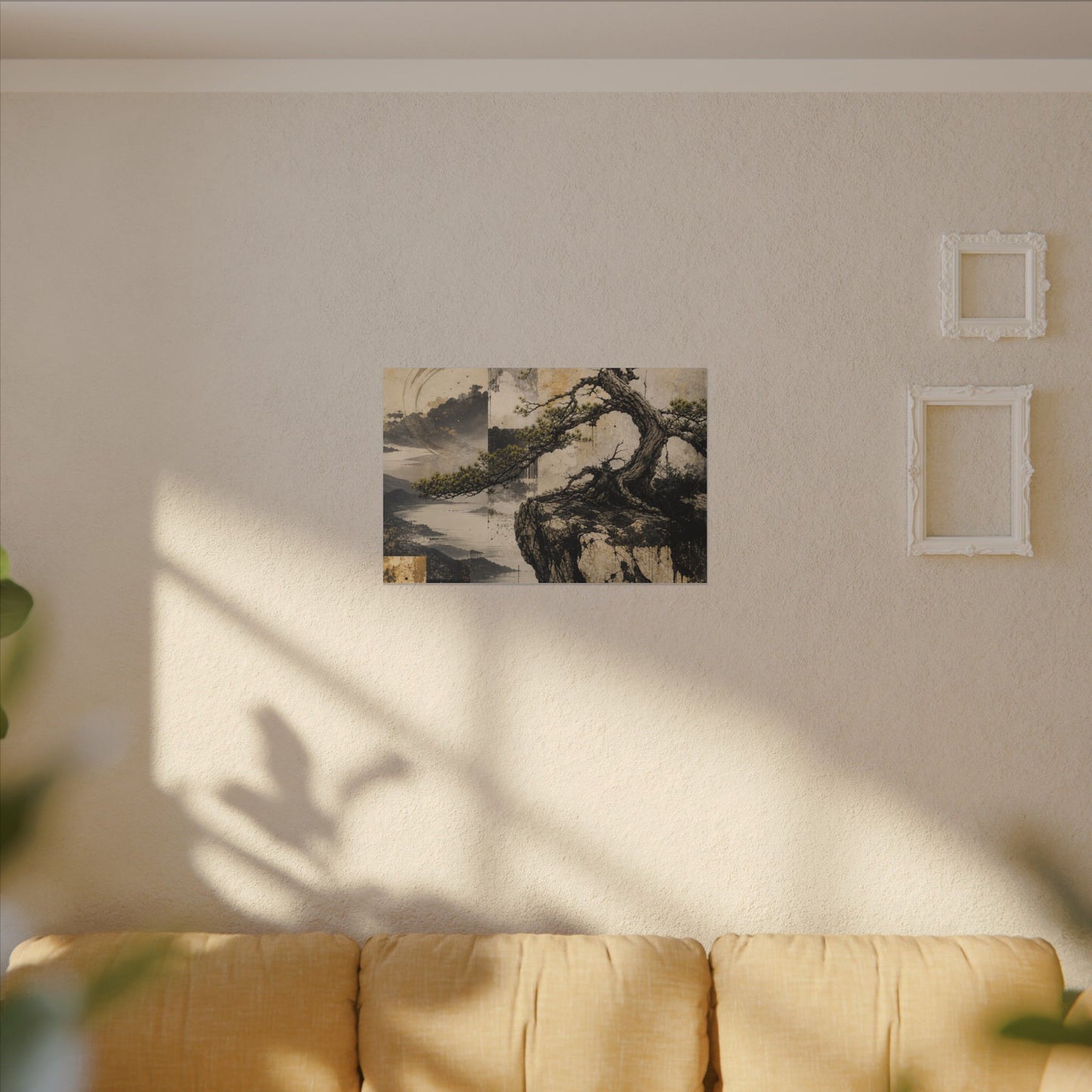 Golden Hour Pine Tree Canvas Art - Japandi Datsuzoku