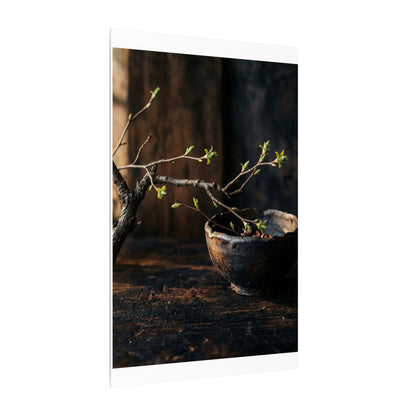 Spring Ceramic Bowl Moody Minimal Canvas Art | Sophisticated Decor