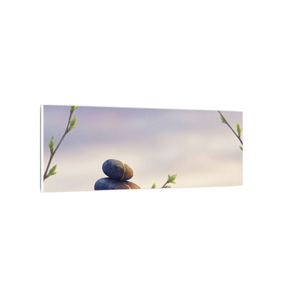 Spring River Stones Gold Vein Canvas Art | Philosophical Decor