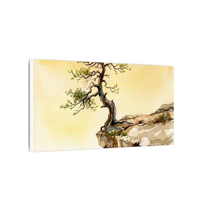 Golden Hour Pine Tree Canvas Art - Japandi Fukinsei