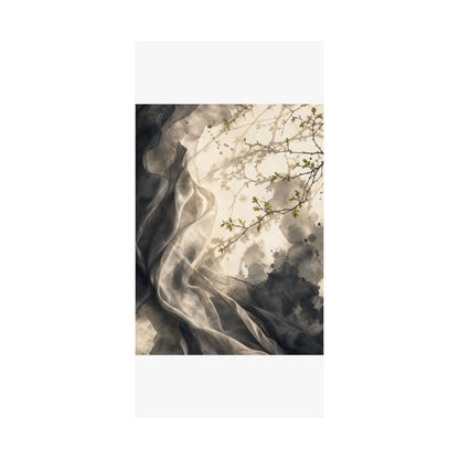 Silk Drape Spring Wall Art Print | Japandi Earthy Design
