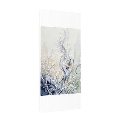 Earthy Incense Smoke Canvas Art - Watercolor Japandi