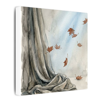 Ma Silk Drape Canvas Art - Japandi Watercolor