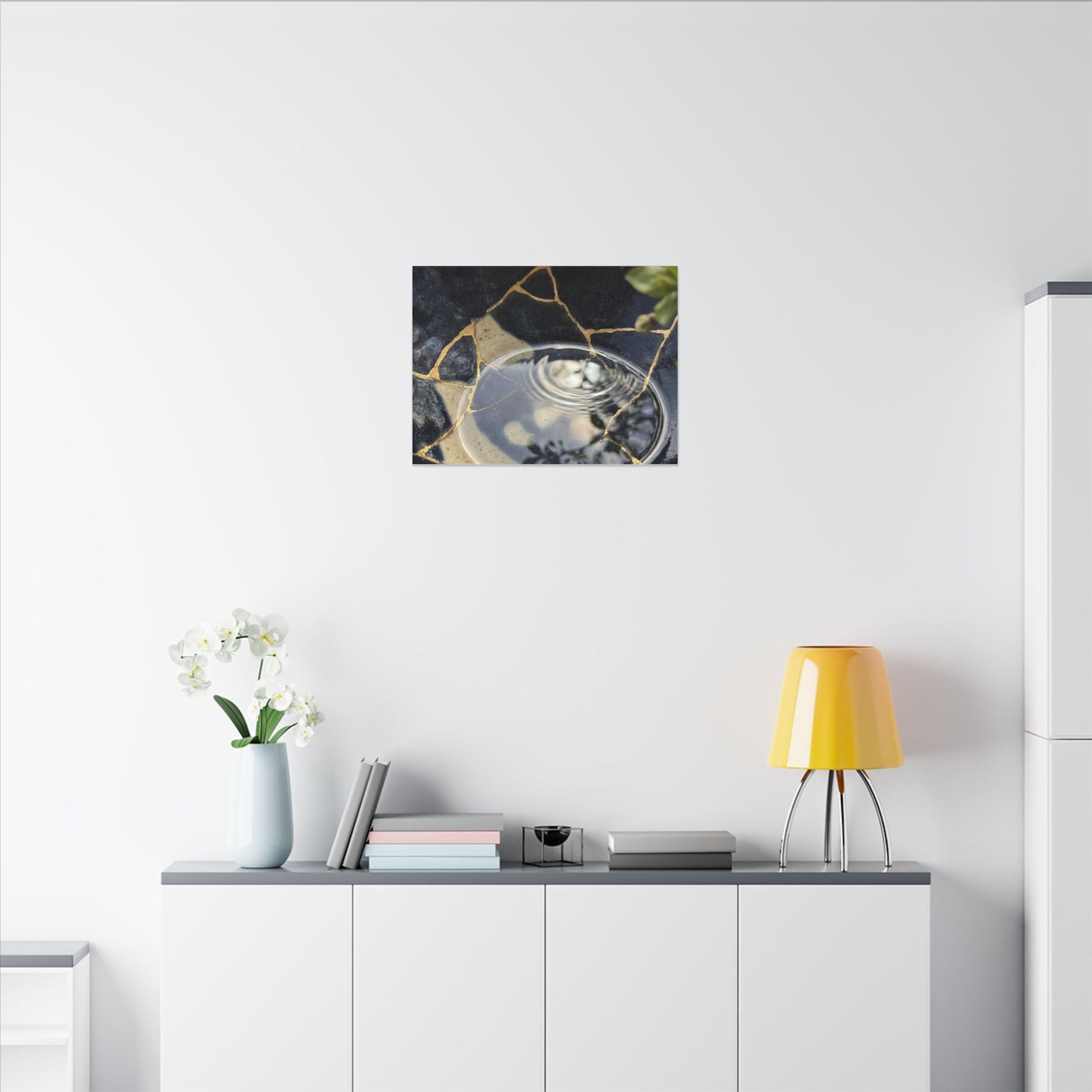 Water Ripple Spring Canvas Art | Kintsugi Beautiful Design