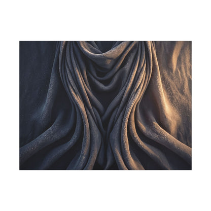 Moody Silk Drape Canvas Art - Shadow Zen Dark Japandi