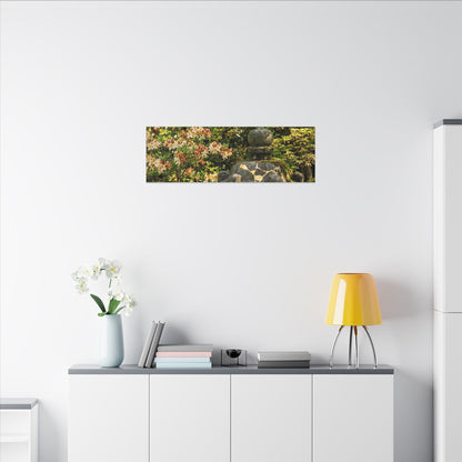 Spring Stone Lantern Gold Repair Canvas Art | Beautiful Decor