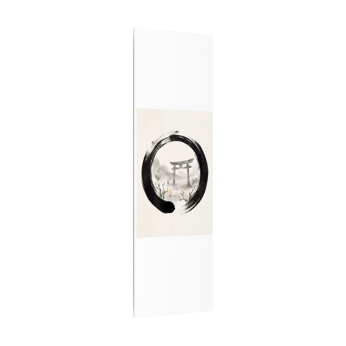 Spring Torii Gate Enso Canvas Art | Tranquil Decor