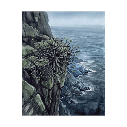 Pine Tree Watercolor Wall Art Print | Elegant Japandi Art