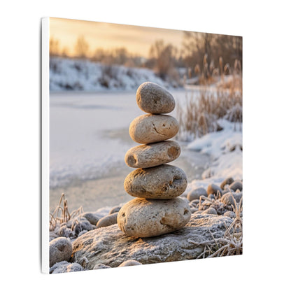 Ma River Stones Canvas Art - Japandi Japanese Pattern