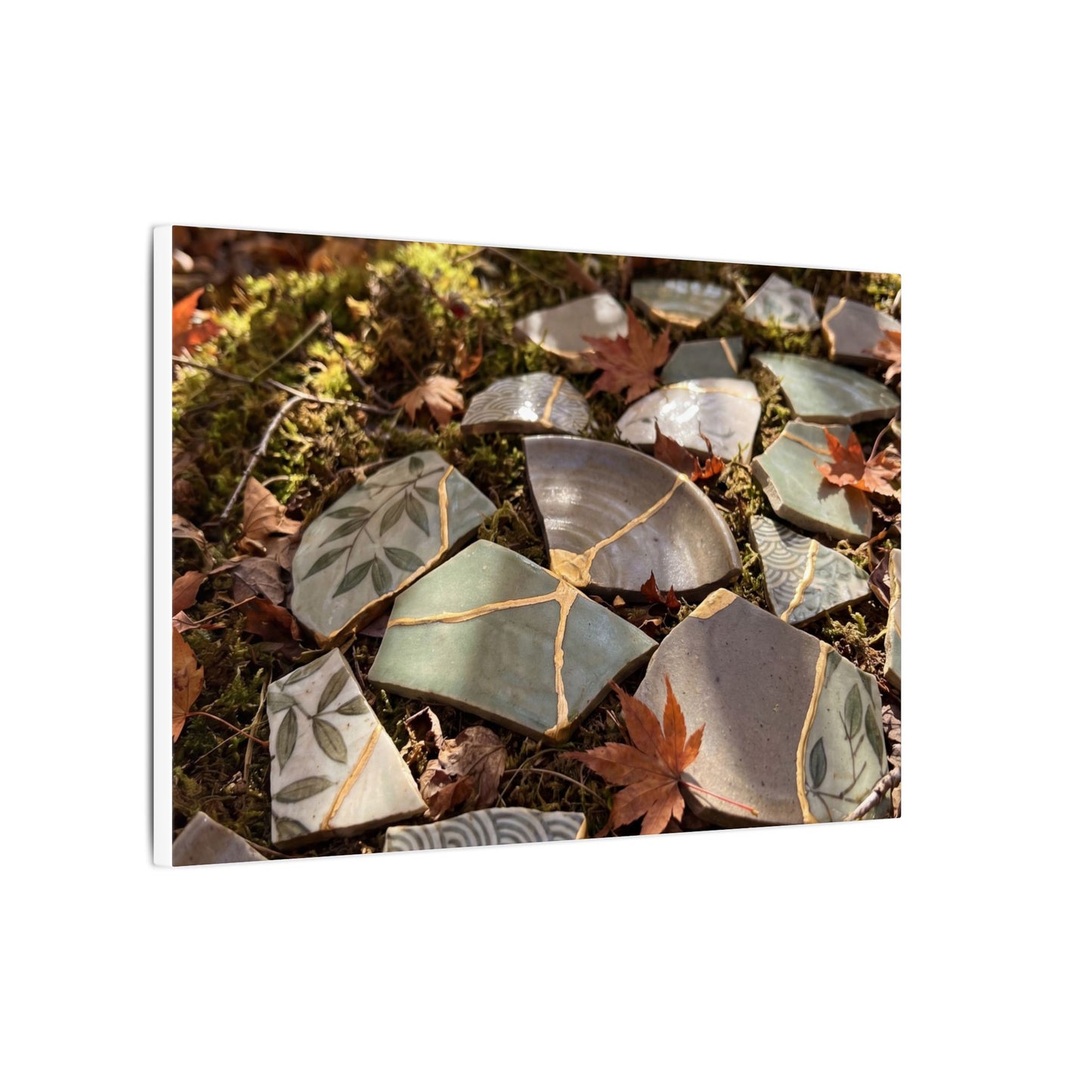 Broken Pottery Japanese Pattern Canvas Art | Elegant Japandi Art