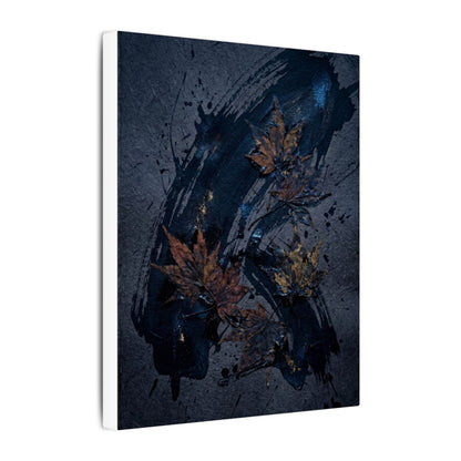 Sophisticated Ink Brushstroke Canvas Art - Dark Texture Dark Japandi